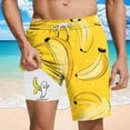 thumbnail image 2 of ZCFZJW Funny Printed Swim Trunks for Men with Compression Line Big and Tall Regular Fit Casual Drawstring Elastic Waist Beach Bathing Suit Lightewight Quick Dry Boardshorts with Pockets Yellow XL, 2 of 6