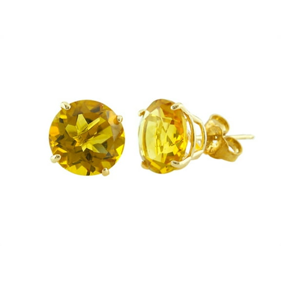 FJC Finejewelers 14k Yellow Gold 8mm Round Citrine Stud Earrings