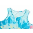 thumbnail image 2 of Beezizac Trendy Tie Dye Blue Swirl Pajamas for Big/Teen Girls 2-Piece Soft Tank Top & Shorts PJ Jammies Set Size 10, 2 of 7