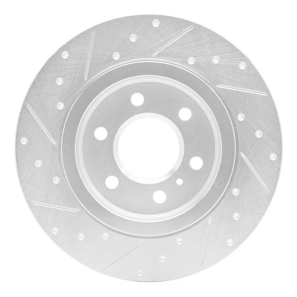 Dynamic Friction Company 631-52028R DFC Brake Rotor - Drilled And Slotted - Silver