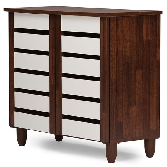 Baxton Studio Gisela 2 Door Shoe Cabinet