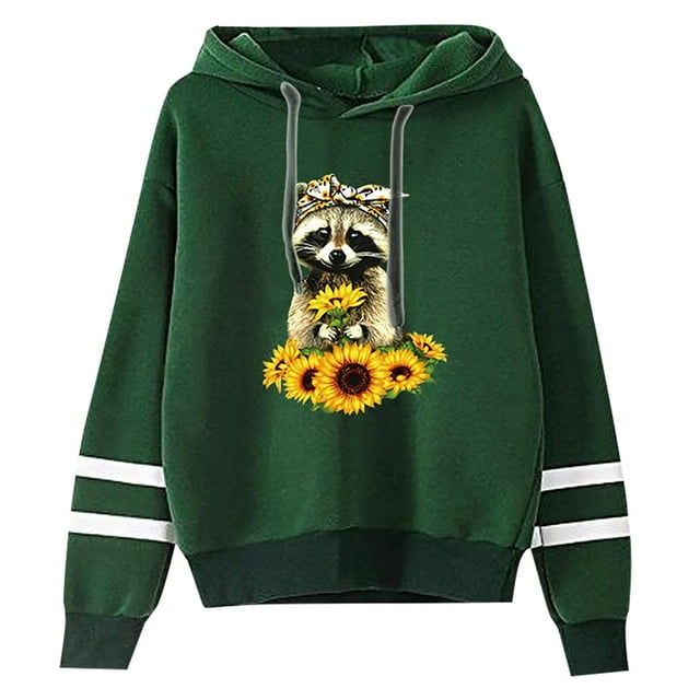 Femmes Automne Manches Longues Sweat-Shirt Lettres Pull à Capuche Tops Blouse