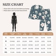 thumbnail image 6 of Bingfone Womens Pajama Sets Blue Flower Print,Long Sleeve Loungewear Pajamas Set-Large, 6 of 9