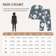 thumbnail image 4 of Balery Blue Flower Conjunto de Pijama con Estampado para Mujer, Conjunto de Dos Piezas con Manga Larga, Ropa de Dormir Suave con Bolsillos, Pijamas Cómodos-Large, 4 of 7