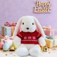 thumbnail image 5 of Free Express Easter Bunny Plush Stuffed Animal with Removable Heart Knit Sweater Soft Fluffy Rabbit Toy for Spring Home Decor Easter Gift and Playtime, 5 of 6