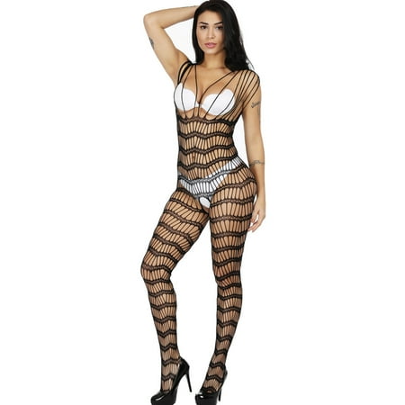 Generic Women s Sexy Siamese Fishnet Clothes Sling Mesh Hollow out See-through Full Body Stockings Mesh Stockings Sexy Lingerie