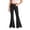Black, variant on HAJWOH Girls Flare Pants High Waist Slim Fit School Uniform Y2K Bell Bottoms | Back to School Trousers with Pockets
