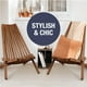 thumbnail image 5 of Silla de exterior CleverMade Tamarack plegable de madera de acacia, 5 of 8