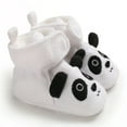 thumbnail image 5 of Baby Girls Boys Cozy Fleece Booties Panda Design Newborn Shoes Infant Footwear (White Panda, 6-12 Months), 5 of 13