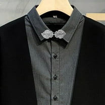 GOOHOCHY  4 PCS Cardigan Clips to Hold Sweater Together Cloak Clasp Silver