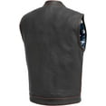 thumbnail image 2 of First Mfg Co - Born Free - Men's Motorcycle Biker Riding Black Leather Vest - Large, 2 of 5
