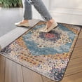 thumbnail image 3 of Boho Blue Vintage Carpet Door Mat Welcome Door Mat for Front Door, Home Entrance, Yard, Floor, Patio, Non Slip Spring Summer Welcome Mat Indoor Outdoor Doormat 30"*17", 3 of 6