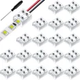 thumbnail image 3 of 2 Pin 10mm Solderless LED Tape Light Connector Wire Terminal Block For 5v 12v 24v Single Color Lighting, 3 of 5