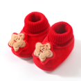 thumbnail image 6 of Miaouyo Baby Christmas Booties Knit Patchwork Winter Warm Soft Sole Shoes, 6 of 8