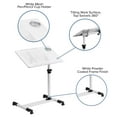 thumbnail image 2 of White Adjustable Height Steel Mobile Computer Desk, 2 of 9