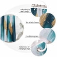 thumbnail image 6 of Abstract Teal Gold Waterproof Fabric Shower Curtain,Green White Wall Art Textured Waterproof Fabric Shower Curtain for Bathroom Curtains Bathtubs Hotel Shower Curtains with 12 Hooks Stall 48x72in, 6 of 8