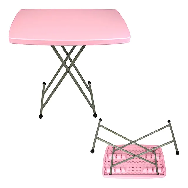 Mesa plegable Otra Volta plástico 76x50cm altura ajustable exterior rosa