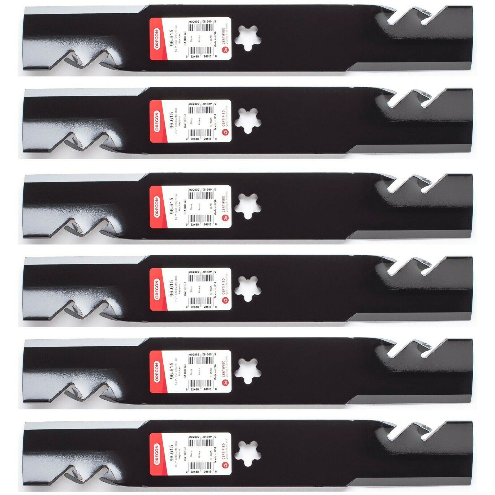 6PK Oregon 96615 G3 Gator Blade for 48" Husqvarna YTH24V48