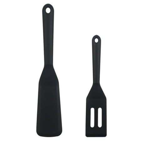 

2Pcs Favorite Spatula One Size Fits All Black Silicone Shovel