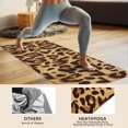 thumbnail image 4 of Yellow and Brown Of Leopard Print Hot Yoga Mat Towel Non Slip for Hot Yoga - Quick-Drying Yoga Mat Cover with 4 Corner Pockets with Travel Bag - Hot Yoga Towel Non Slip 70"x26", 4 of 6