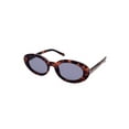 thumbnail image 2 of Juniors Plastic Slim Oval Tortoise Frame Smoke Lens Sunglasses, 2 of 3