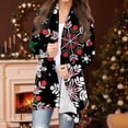 thumbnail image 6 of GDfun Christmas Cardigan for Women Mid-Length Lightweight Soft Versatile Ladies Tops Long Sleeves, 6 of 6