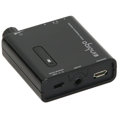 Indigo Portable Headphone Amplifier w/ Bass Boost EQ - Black - (Best Portable Bass Amp)