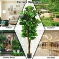 thumbnail image 6 of Gymax 6-Feet Artificial Fiddle Leaf Fig Tree Indoor-Outdoor Home Decorative Planter, 6 of 10