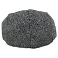 thumbnail image 5 of Herringbone Newsboy Caps Mens Tweed Flat Cap Youth Cabbie Beret Hats, 5 of 5