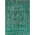 thumbnail image 1 of Ahgly Company Indoor Rectangle Mid-Century Modern Light Sea Green Oriental Area Rugs, 6' x 9', 1 of 6