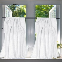 COSMOBETTY 1Set White Lace Half Curtain for Windows Easy to Install and Remove Light Blocking Curtains 35.4x29.1in