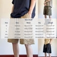 thumbnail image 4 of Men's Cargo Shorts Elastic Waist Solid Color Quick Dry Lightweight Casual Fashion Zipper Pocket Bandage Knee Length Summer Daily Beach Vacation Golf Streetwear Travel Essentials, 4 of 8