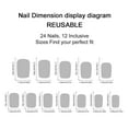 thumbnail image 4 of Square Press on Nails Short, Gradient Pink White Press on Nails Short Fake Nails French False Nail Tips Full Cover Glue on Nails for Women Girls Nail Art Decorations, 24Pcs 3 24 Fl Oz (Pack of, 4 of 4
