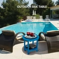 thumbnail image 2 of Nalone 2-Layer Outdoor Side Table, HDPE Weather-Resistant Adirondack Coffee Side Patio End Table for Living Room Bedroom, Outdoor Side Table Outside, Navy Blue, 2 of 7