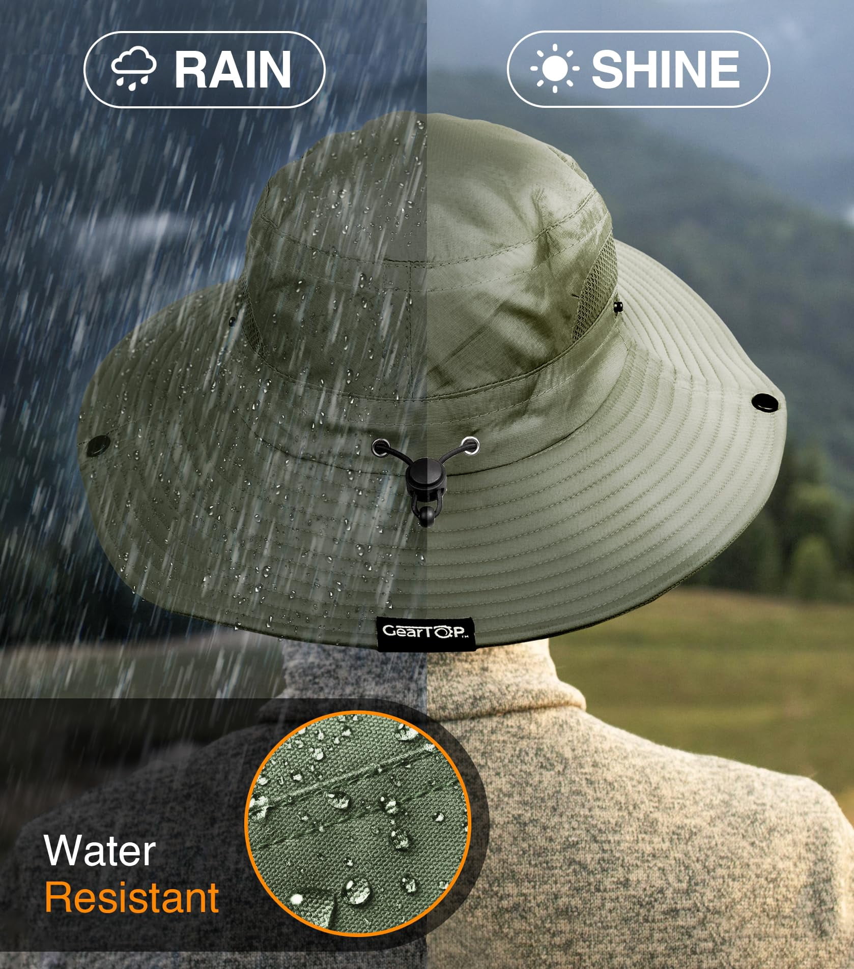 Pett Packable beach hat, sun hat, hunting hat for men and women, beige