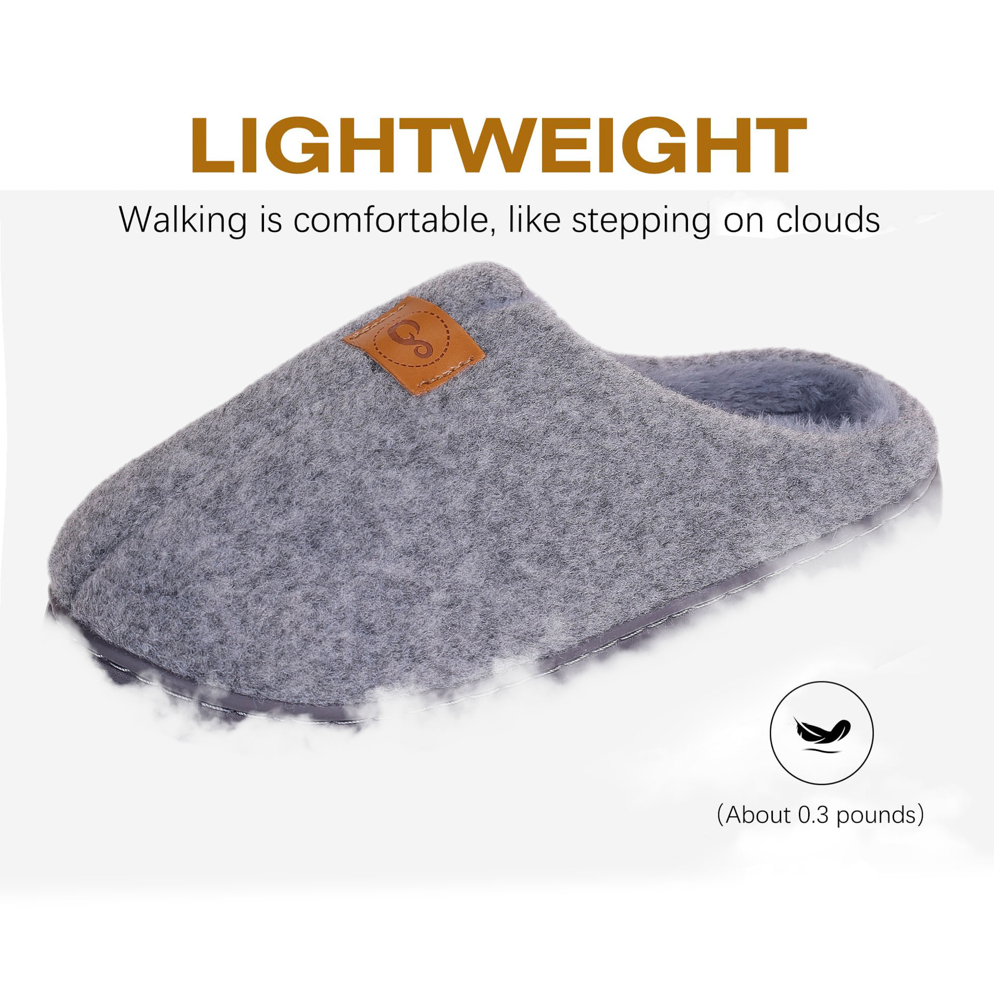 Ecetana Men's Fuzzy House Slippers photo 5