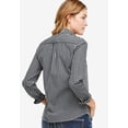 thumbnail image 2 of Ellos Women's Plus Size Long Sleeve Button-Down Shirt Oversized Tunic Blouse, 2 of 5