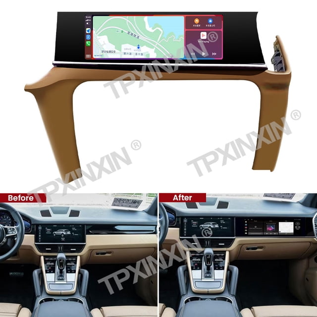 TPXINXIN for Porsche Cayenne 2018-2022 Car Copilot Android Screen Auto Headunit Monitor Carplay Passenger Seat Entertainment New Upgrade