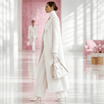 thumbnail image 5 of Women's Belted Solid Color Maxi Wool Coat,Notched Lapel Single Breasted Long Winter Overcoat,Elegant Tailored Outerwear for Office 05-White XXL, 5 of 5