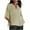 Khaki, variant on Pejock Women Plus Size Cotton Linen Tops Summer Solid Loose Basic Tops Oversized 3/4 Sleeves T Shirt V Neck Tees Tops Blouses Sky Blue L (US Size:8)
