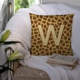 thumbnail image 3 of Letter W Initial Monogram - Giraffe Fabric Decorative Pillow, 3 of 4