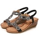 thumbnail image 1 of Sandalias de vestir bohemias cómodos zapatos de verano con diamantes de imitación para mujeres y niñas, 1 of 7