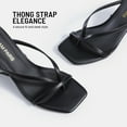 thumbnail image 3 of DREAM PAIRS Women's Strappy Kitten Heels Lace Up Open Square Toe Thong Ankle Strap Sandals Dressy Sexy Sylvestra Heeled Shoes for Party Wedding Evening, 3 of 8