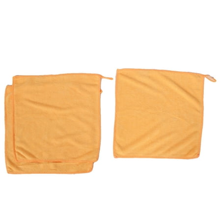 Microfiber Water Absorbent Towel Washcloth 30cm x 30cm Yellow