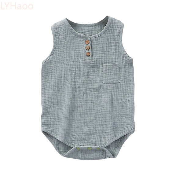 LYHaoo One-Piece Romper Baby Boys Bodysuits Summer Sleeveless Romper Jumpsuit For Infants 3 24 Months Soft Breathable Casual Outfit,Sizes 18-24 Months