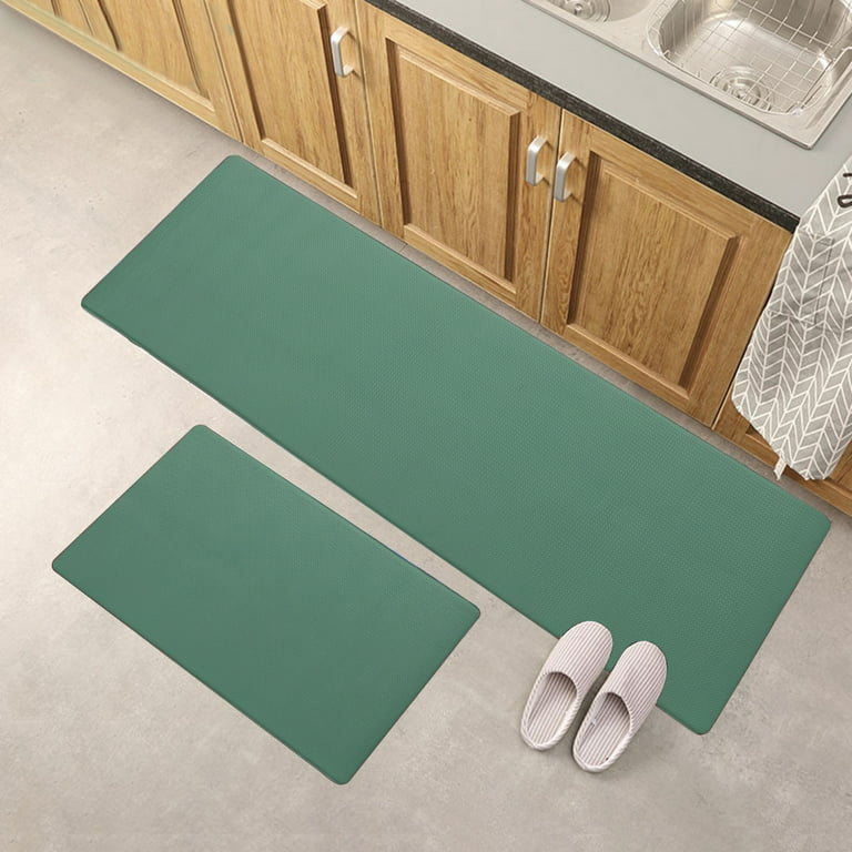 2 Pcs Kitchen Rugs Set, Cushioned Anti-Fatigue Kitchen Floor Mats,  Waterproof & Non-Slipping Kitchen Mats, Doormat Runner Set,  17.7x29.5+17.7x59 