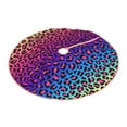 thumbnail image 2 of Kll Leopard Neon Rainbow Christmas Tree Skirt 36",Party Decorations Farmhouse For Christmas Decorations Holiday Party, 2 of 8
