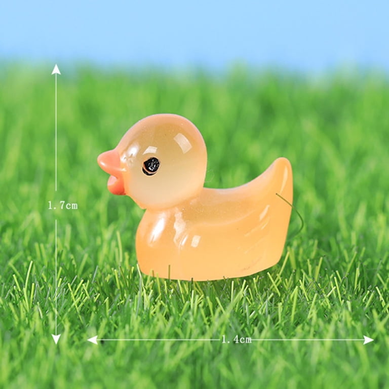 50 Pcs Mini Glow-in-the-Dark Resin Ducks & Mushrooms – Tiny Decor For Dollhouse, Garden, Aquarium & Crafts