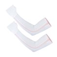 thumbnail image 1 of Mangas deportivas de medio dedo para actividades al aire libre, calentadores de brazos unisex con protección UV, color blanco M, 1 of 8