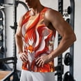 thumbnail image 5 of Pofeuu Red Sun Flame Fox Print Men's Workout Tank Tops Sleeveless Muscle Gym Shirt Quick Dry-Large, 5 of 7